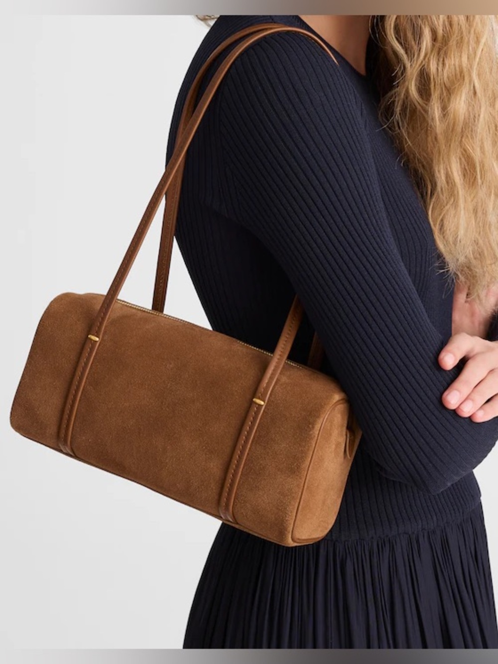 Madewell brioche mini shoulder bag in suede - Picture 6 of 9